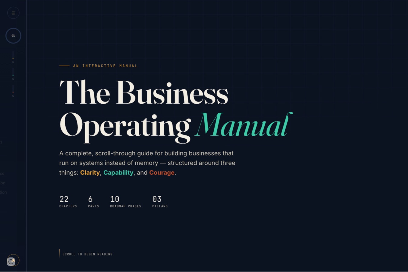 Business Manual Website