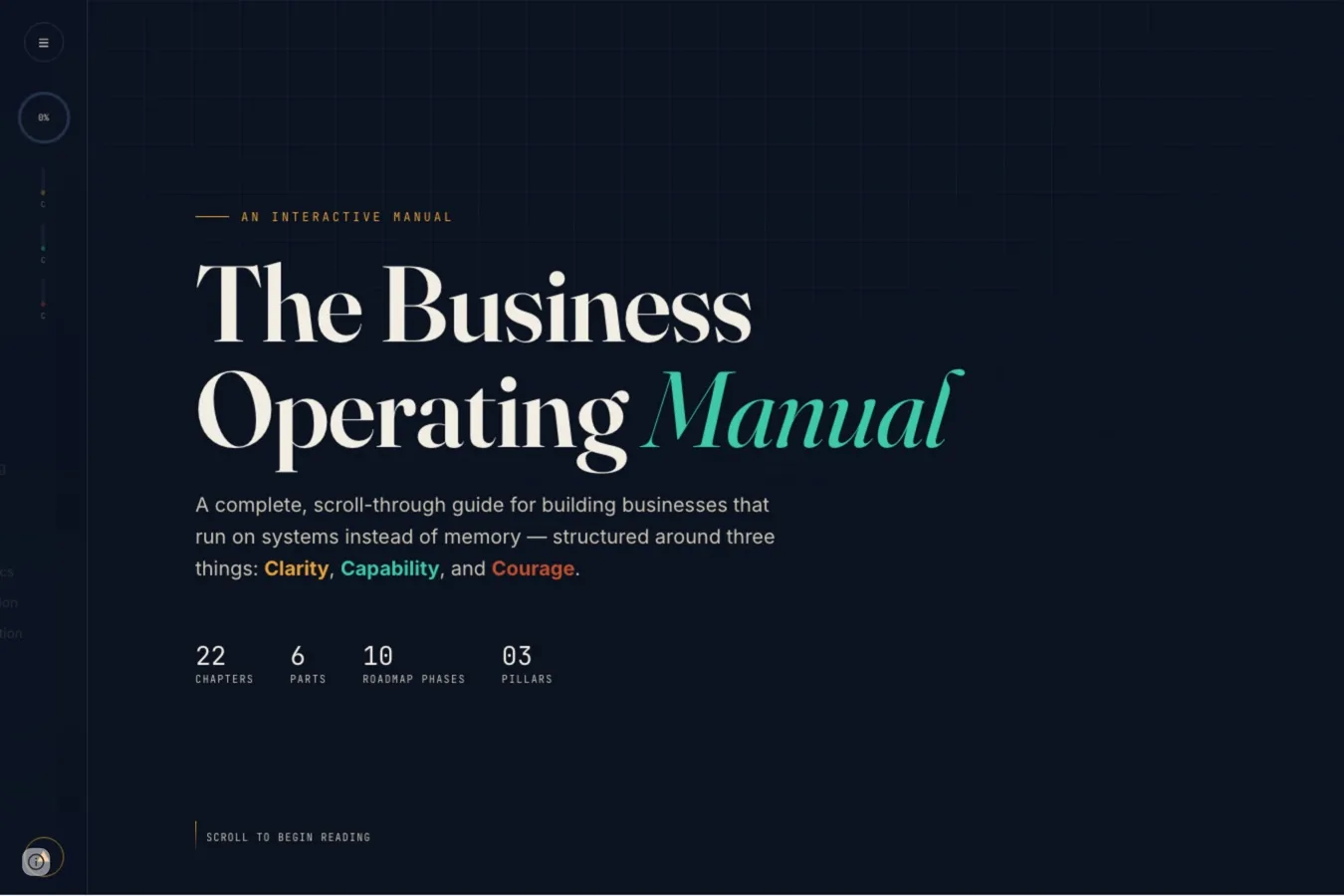 Business Manual Website