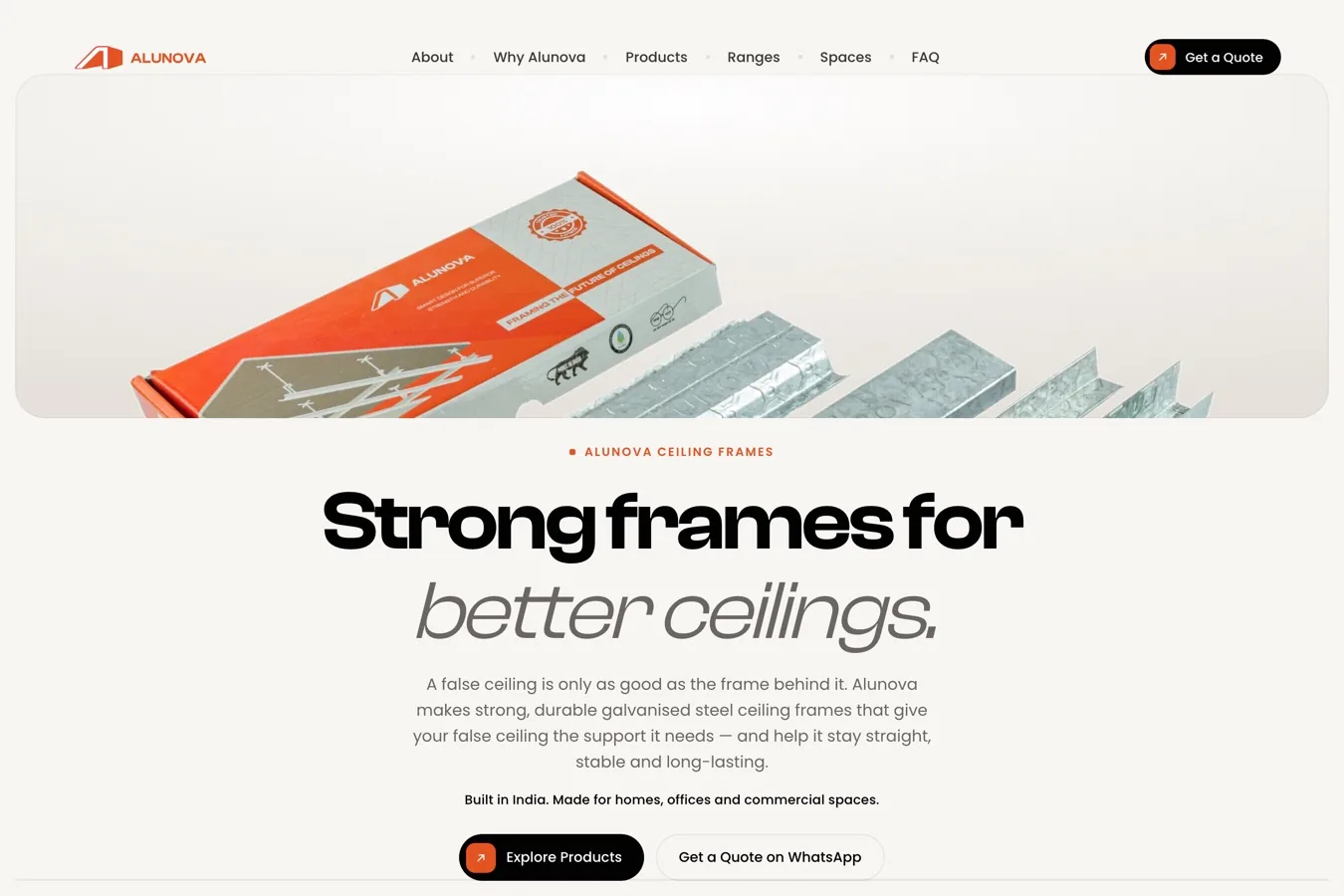 Ceiling Frames Website